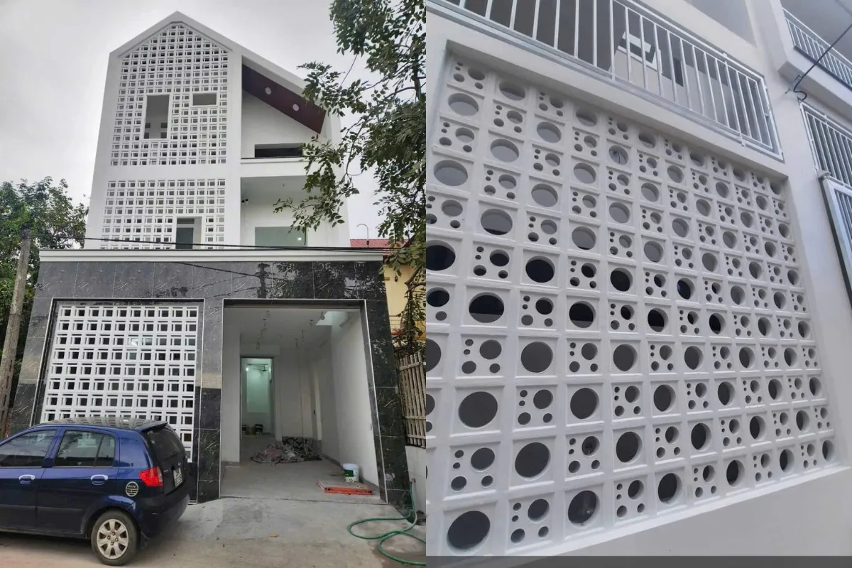 Thi công gạch thông gió