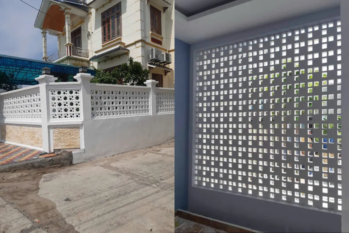 Thi công gạch thông gió