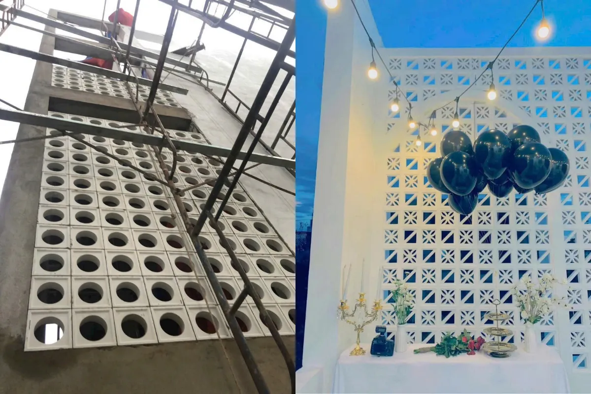 Thi công gạch thông gió