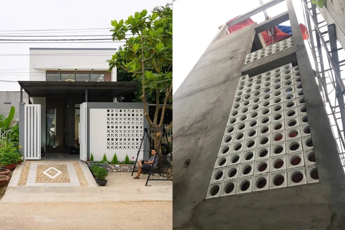Thi công gạch thông gió